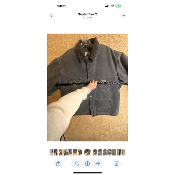 90s Vtg Carhartt C02 Blanket Lined Chore Coat Duck Canvas Workwear USA No Sz Tag - Picture 11 of 16